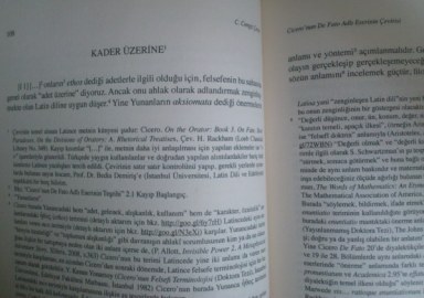 Cicero, De Fato (Kader Üzerine)