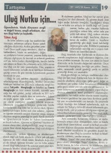 Tüten Anğ - Uluğ Nutku İçin